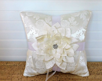 Custom Pillow from Moms Dress, Ring Bearers pillow, Repurpose Wedding Dress Keepsake, Pillow for Ring Bearer, Upcycle Wedding Dress Heirloom