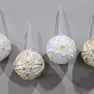 Ornaments from Wedding Dress, Wedding Ornaments heirloom, Angels Ornaments from Dress, Repurpose Wedding Dress, Ornament Gift for Family. image 8