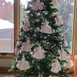 Ornaments from Wedding Dress, Wedding Ornaments heirloom, Angels Ornaments from Dress, Repurpose Wedding Dress, Ornament Gift for Family. image 12