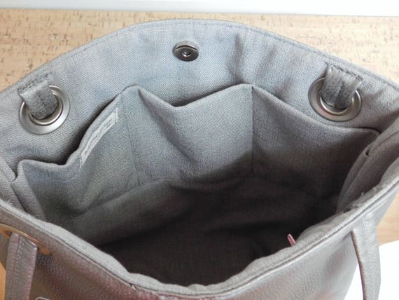 silver grey handbag
