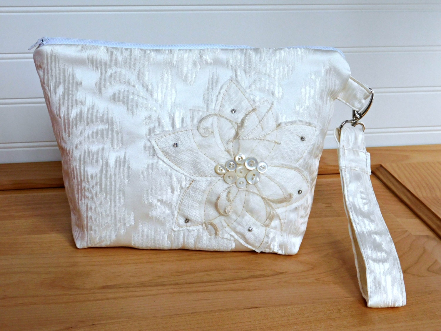 Ivory Satin Bridal Evening Bag - Couture Bridal