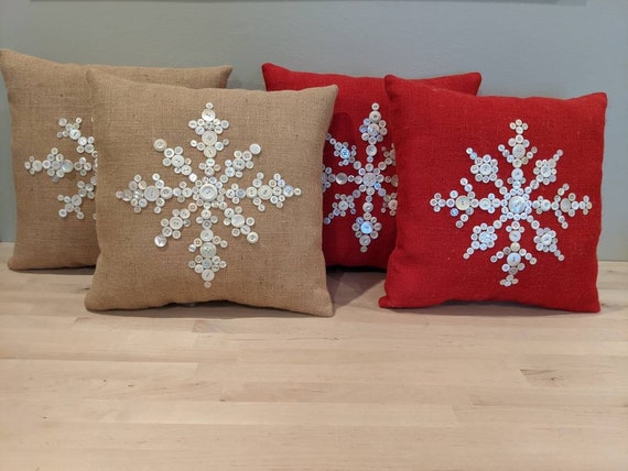 christmas snowflake pillows