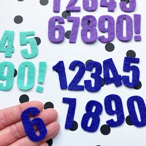 30 Felt Numbers, 1 3/8 Inch, 3.5cm Numbers, Die Cut for Crafting, Sewing, Flannel Boards, Educational Activities, Bunting Supplies
