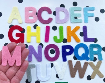 Wool Felt Alphabet Letters: Die Cut Capital Letters for Crafting