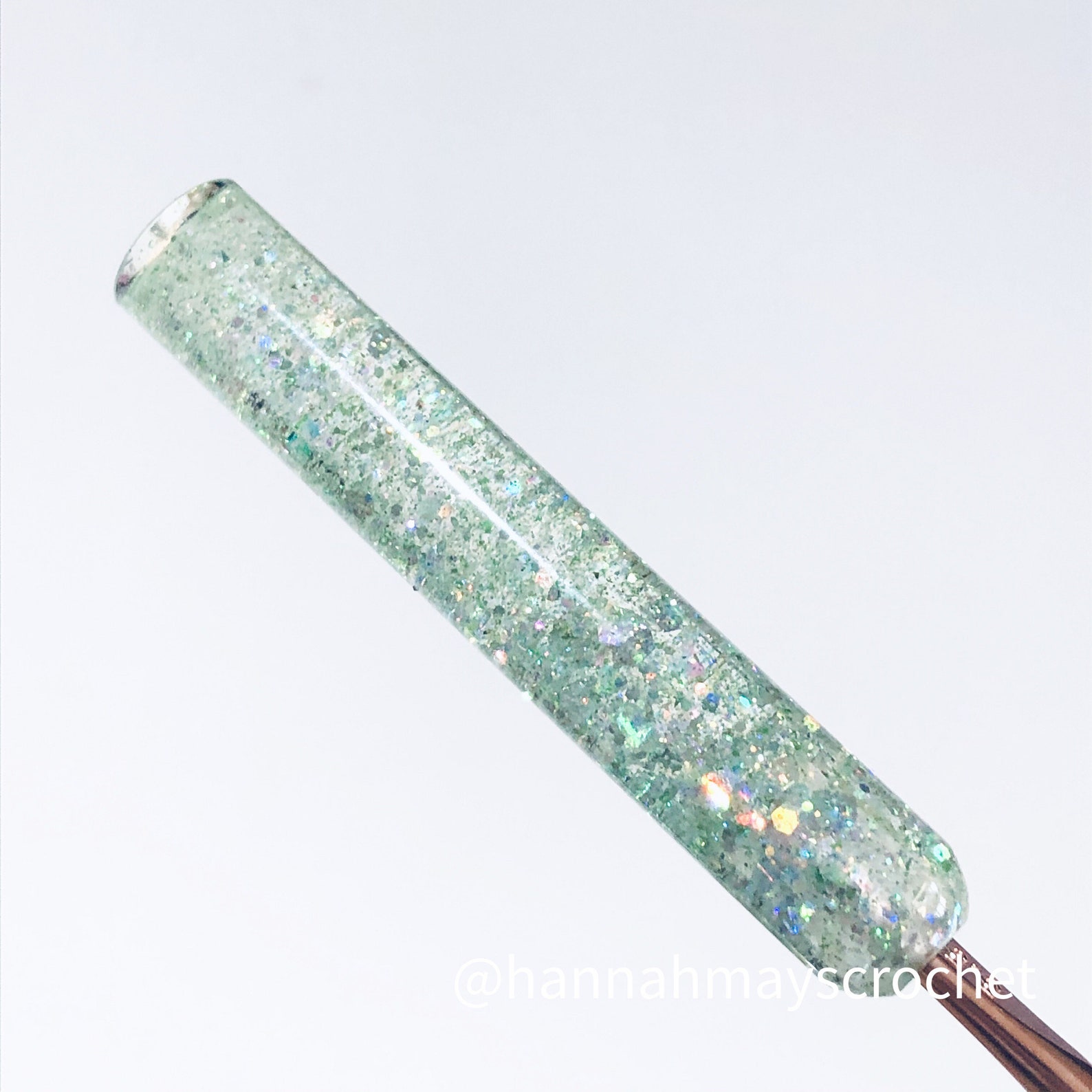 Resin Mixed Glitter Crochet Hook Etsy