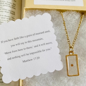 Dainty Mustard seed necklace - faith of a mustard seed necklace - Christian necklace - faith necklace - mustard seed jewelry - Bridesmaids