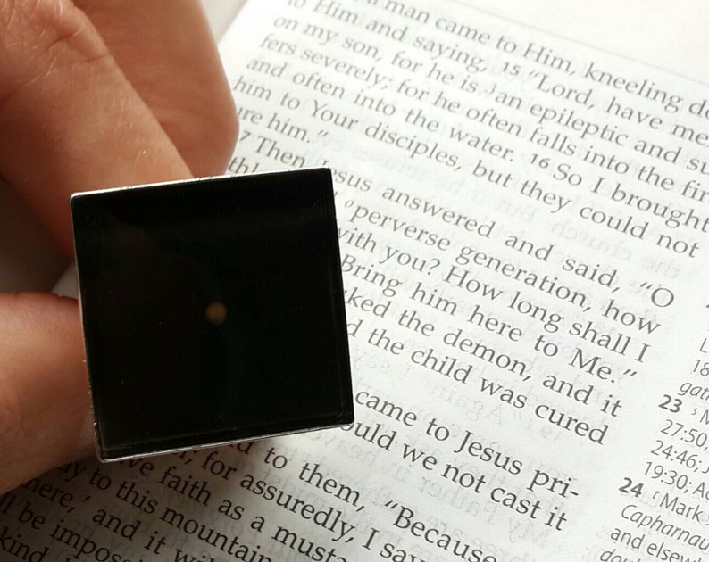 Mustard Seed Ring Faith Ring Christian Rings Square Ring Etsy