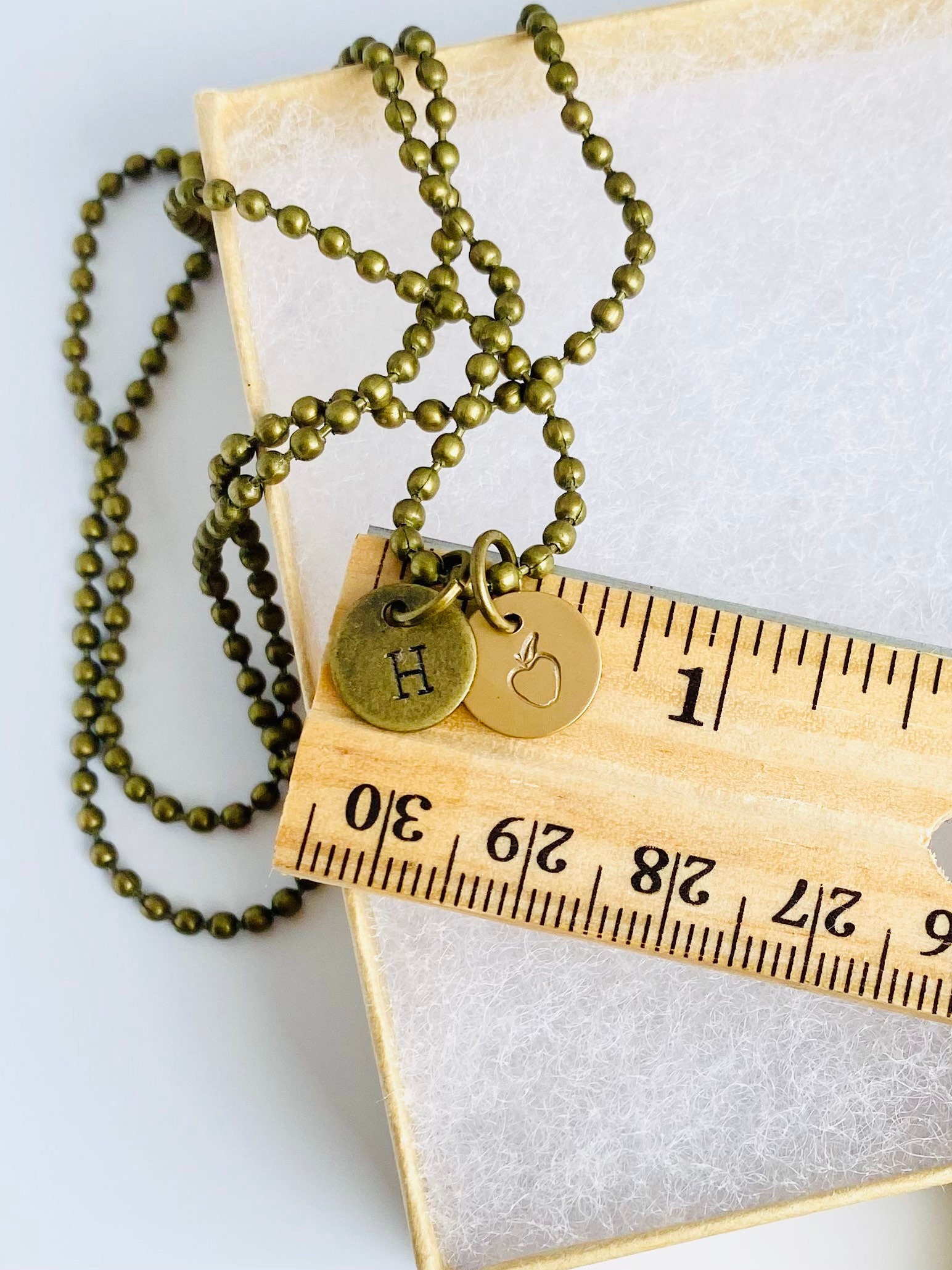 Teacher Necklace - Teacher Appreciation Gift - Teacher Gifts - Initial ...