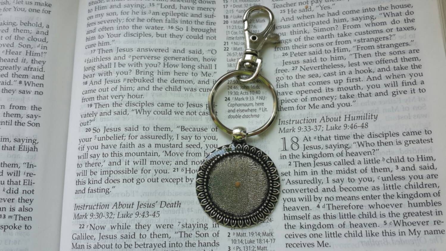 Mustard Seed Keychain Faith Keychain Christian Keychain Etsy