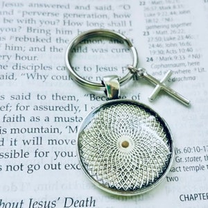 Mustard Seed Keychain - Faith Keychain - Christian - Faith Of A Mustard Seed - Baptism - New Driver - Matthew 17 20 - graduation - cross