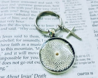 Mustard Seed Keychain - Faith Keychain - Christian - Faith Of A Mustard Seed - Baptism - New Driver - Matthew 17 20 - graduation - cross