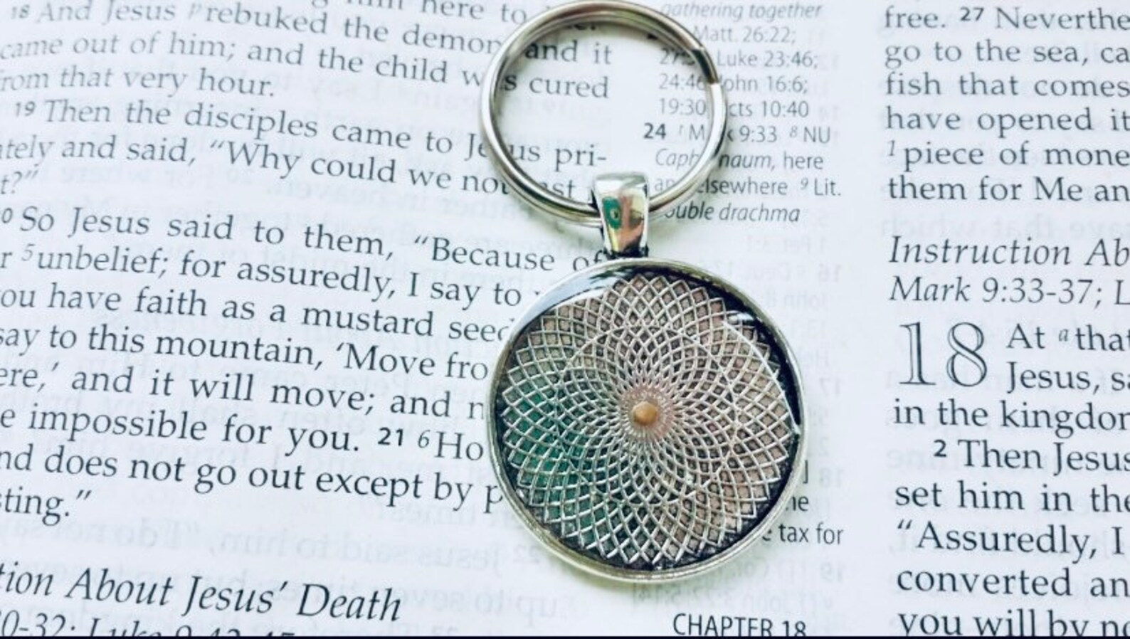 Mustard Seed Keychain Faith Keychain Christian Faith of Etsy