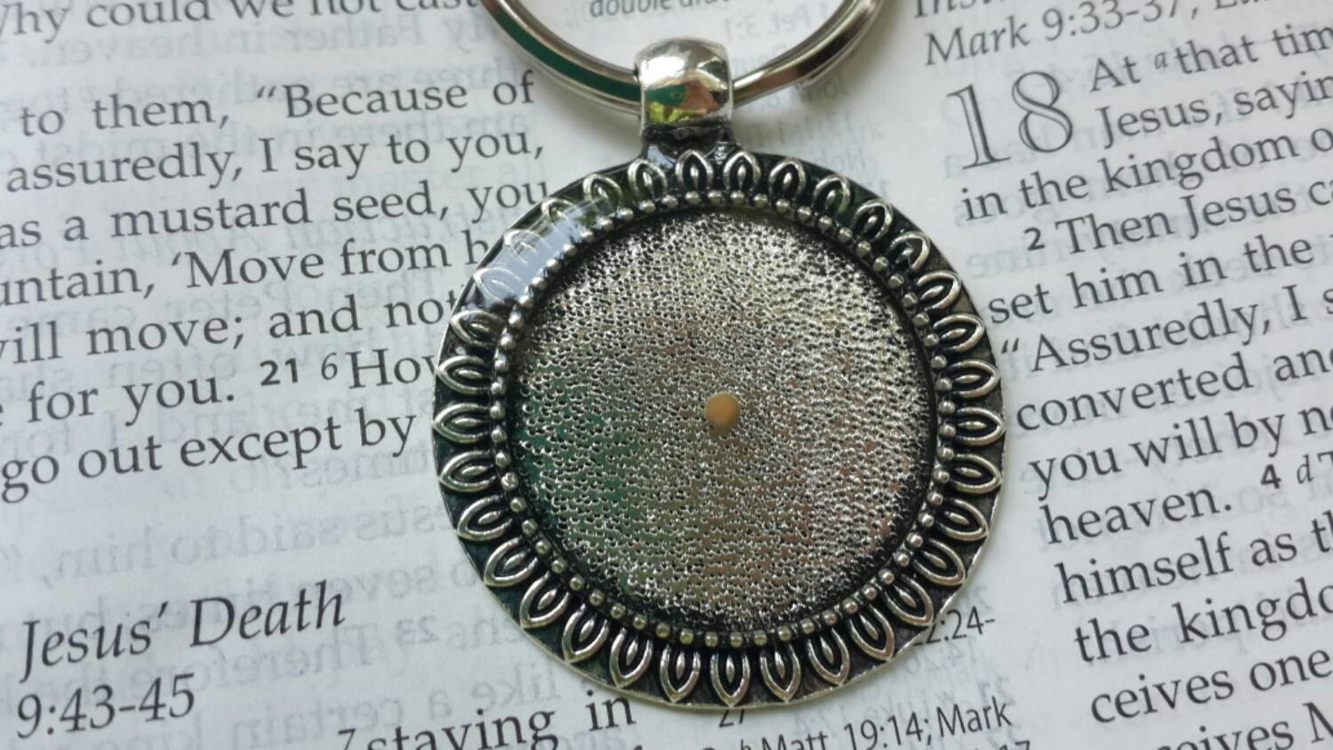 Mustard Seed Keychain Faith Keychain Christian Keychain Etsy