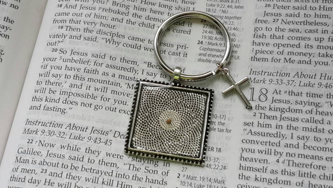 Mustard Seed Keychain Christian Keyring Faith of A Mustard Etsy