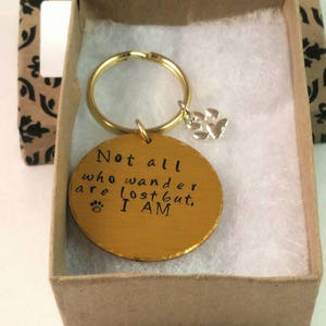 Pet ID tag - Dog tag - Not all who wander are lost but I am - funny dog tag for dogs - dog tag for collar - Dog tags personalized - Pet tags