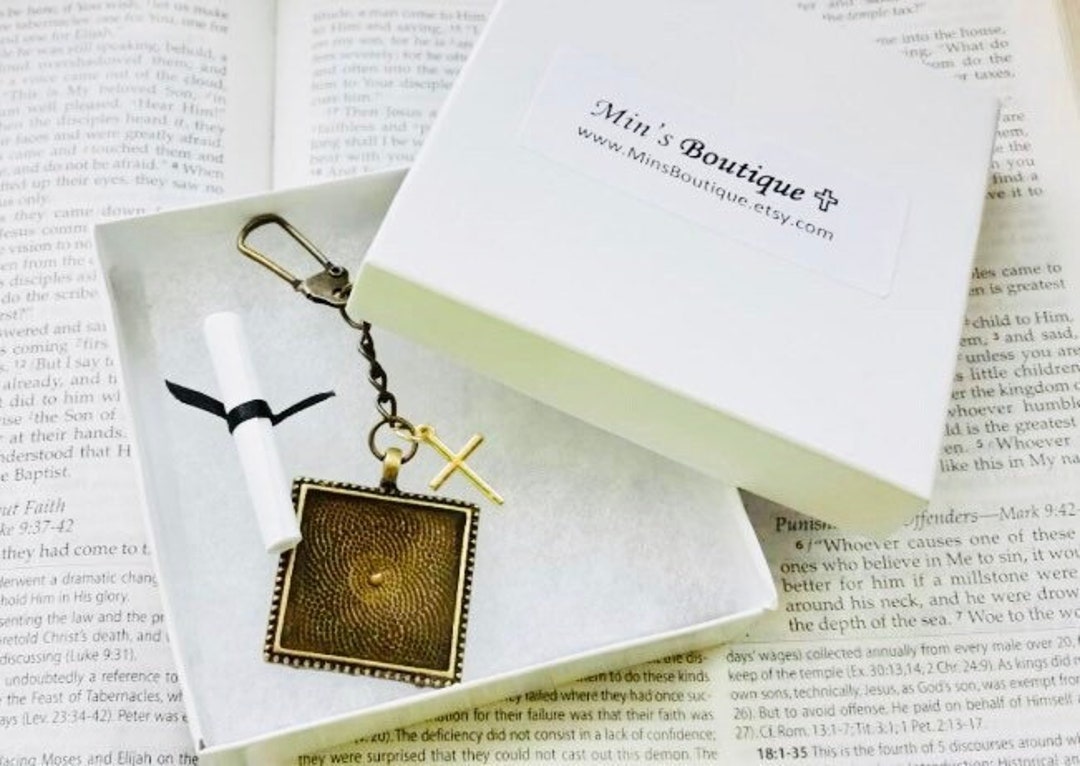 Mustard Seed Keychain Faith Gifts Faith Keychain christian Keychain