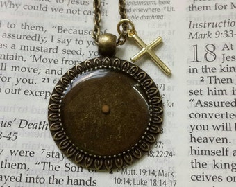 Mustard seed necklace - faith necklace -Sunflowe - Christian jewelry - christian necklace - faith of a mustard seed necklace