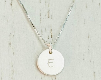 Sterling silver initial necklace - initial necklace - personalized initial jewelry- dainty initial necklace - custom necklace - monogrammed