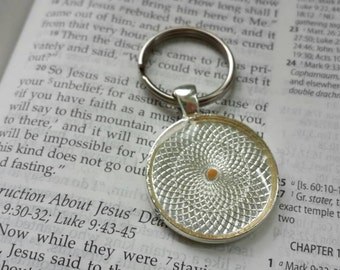 Mustard Seed Keychain -  Christian Key Ring - Faith Of A Mustard Seed - Baptism - New Driver - Going away Gift - graduation - Christmas gift