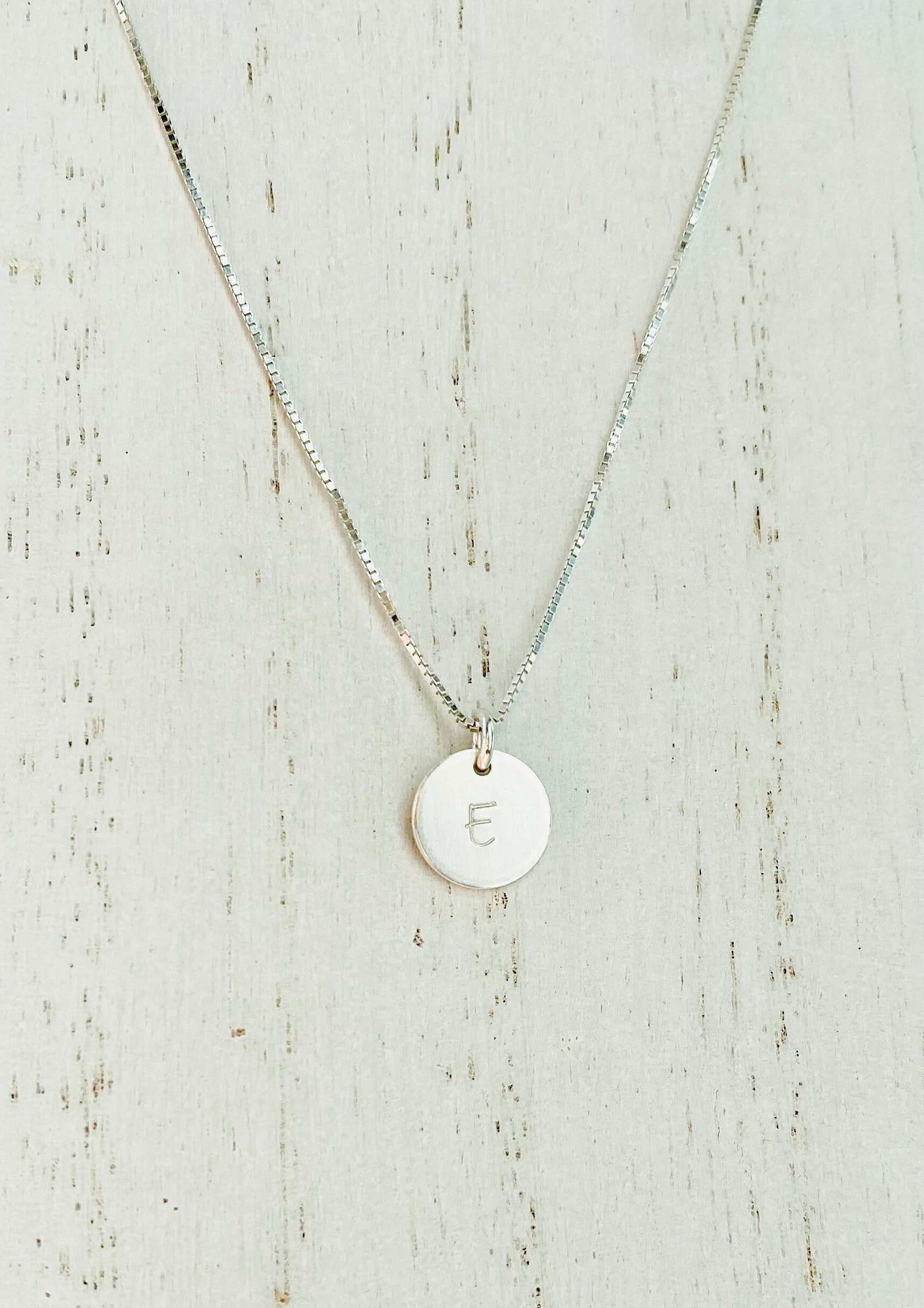 Sterling Silver Initial Necklace Initial Necklace Etsy