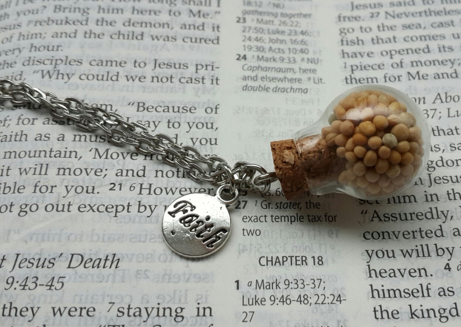 Mustard Seed Necklace Mustard Seed Jewelry Glass Vial Etsy