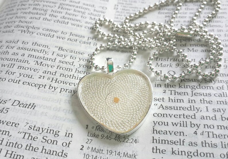 Mustard Seed Necklace Mustard Seed Faith Necklace Heart Etsy