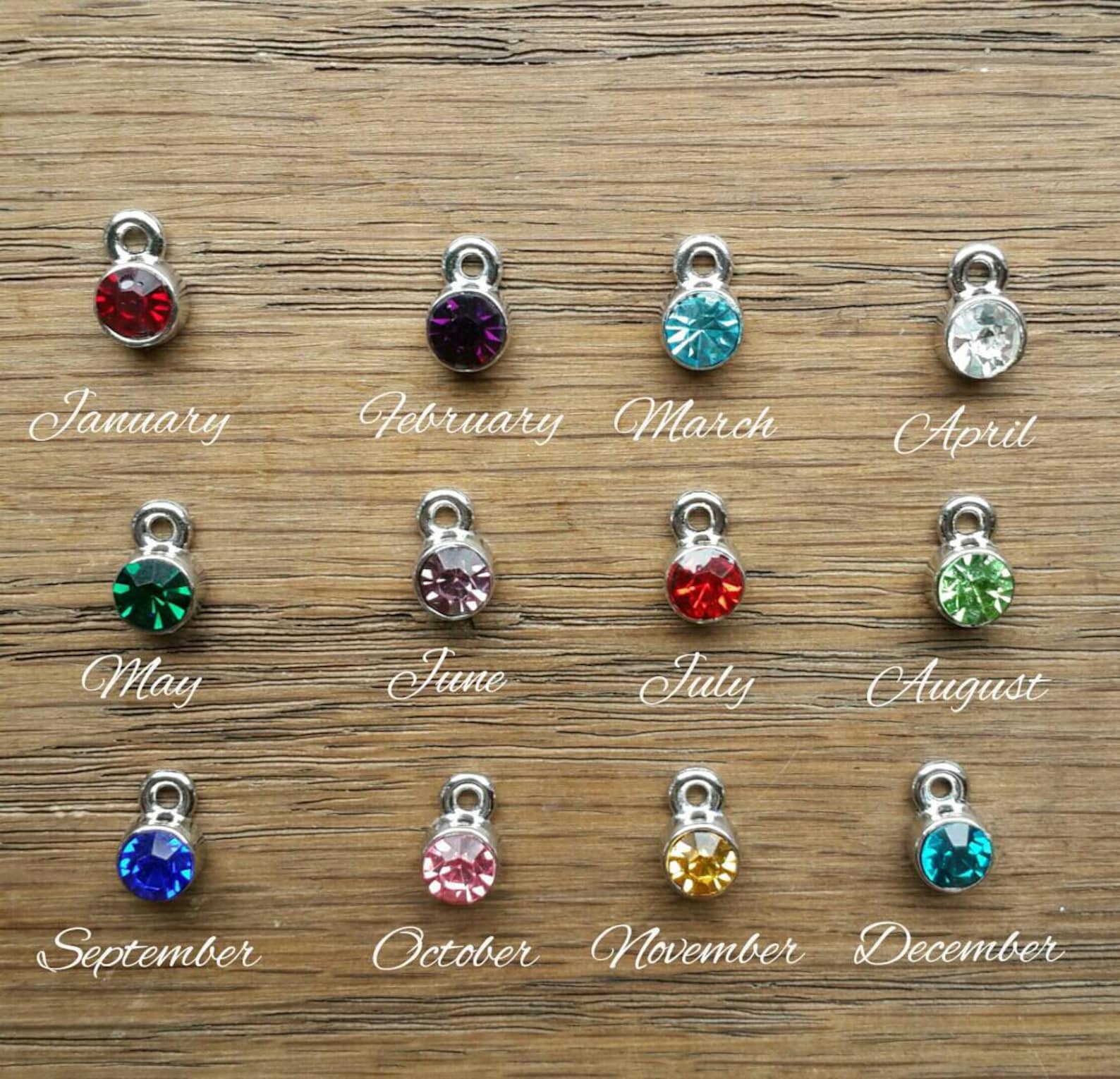 Birthstone Style Birthstones - Birthstone Charm Add on - Add a Birthstone - Birthstone ...