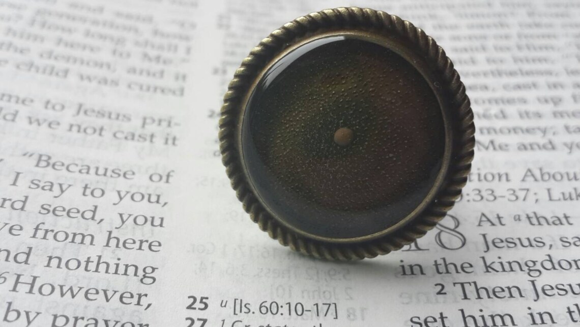 Mustard Seed Ring Faith Ring Christian Ring Faith of a Etsy