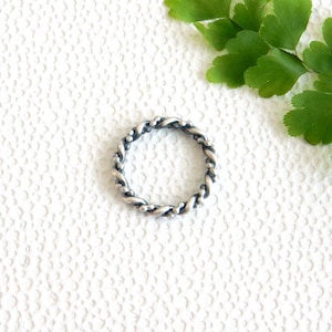 Antique twisted stacking ring from solid sterling silver