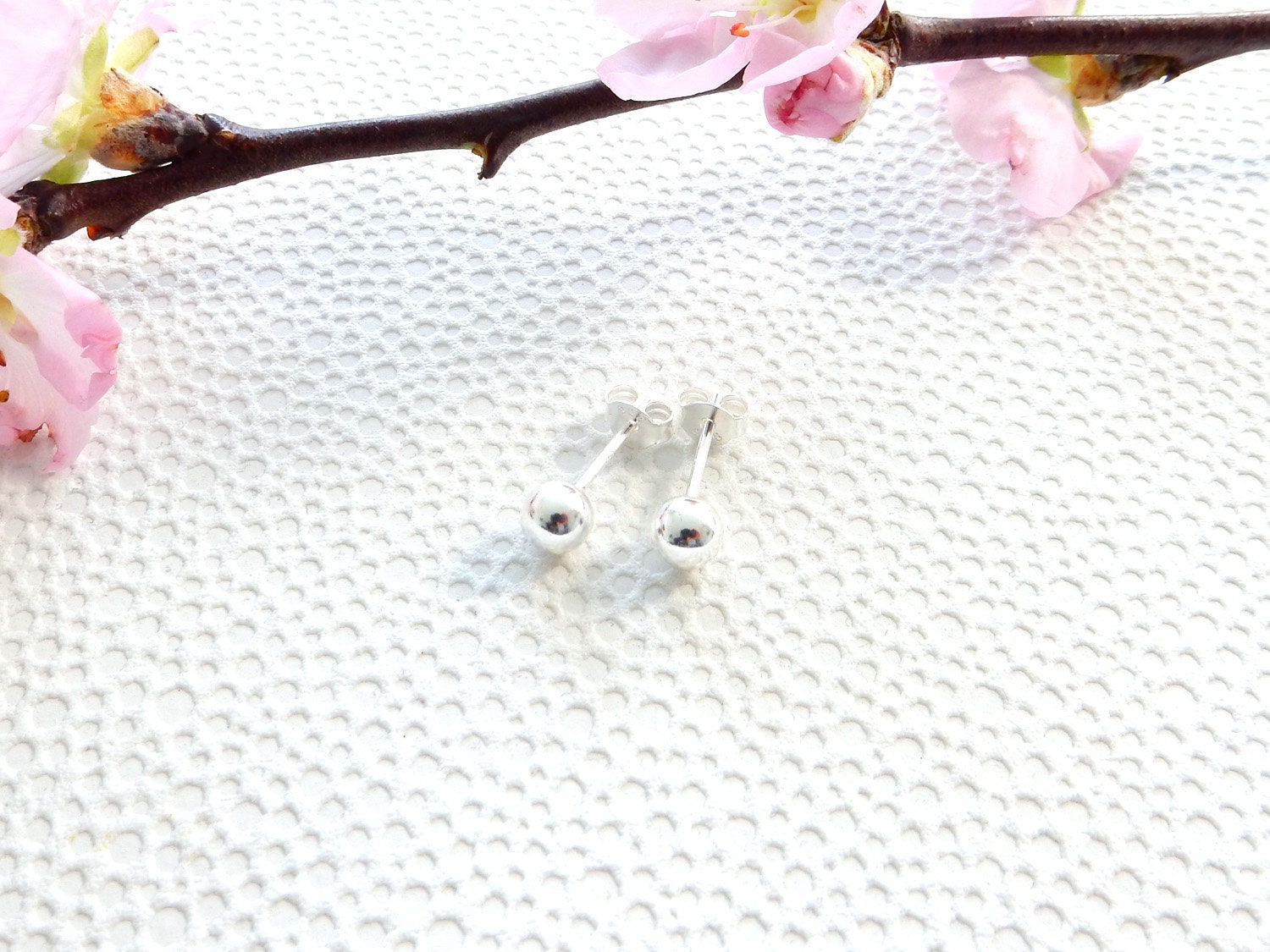 Ganci per orecchini pallina 16.5 mm in Argento 925 x2 - Perles & Co