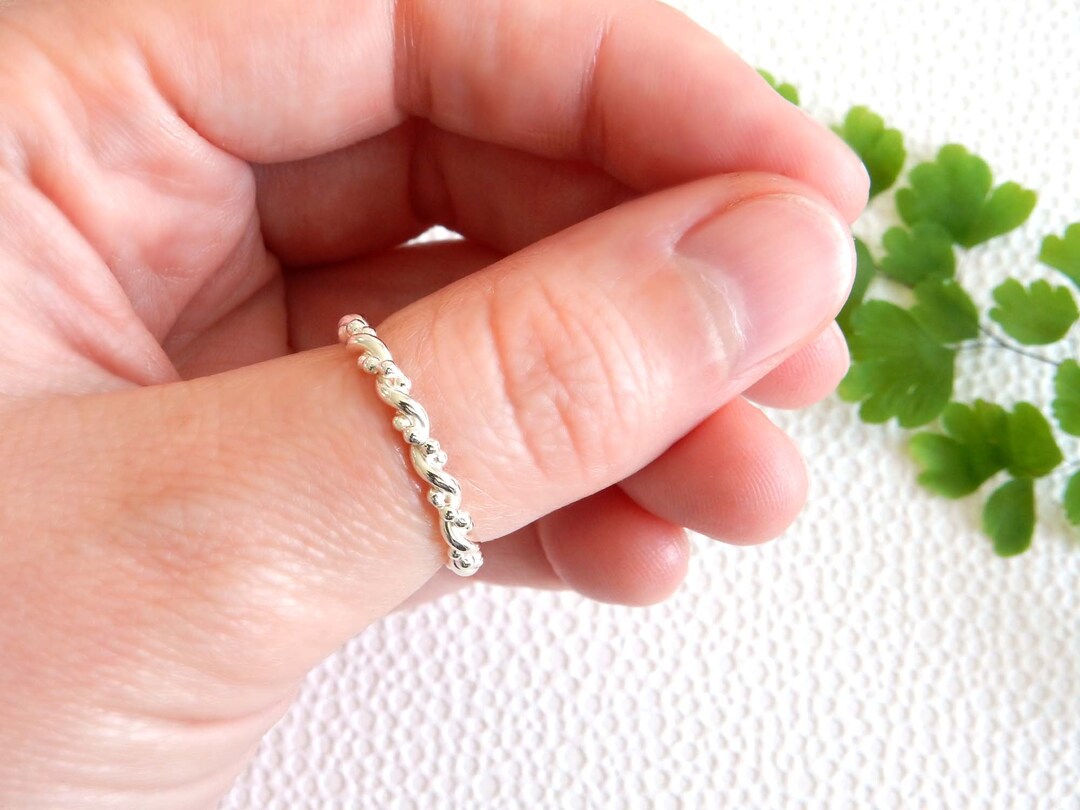 Twisted Stacking Ring From Solid Sterling Silver - Etsy