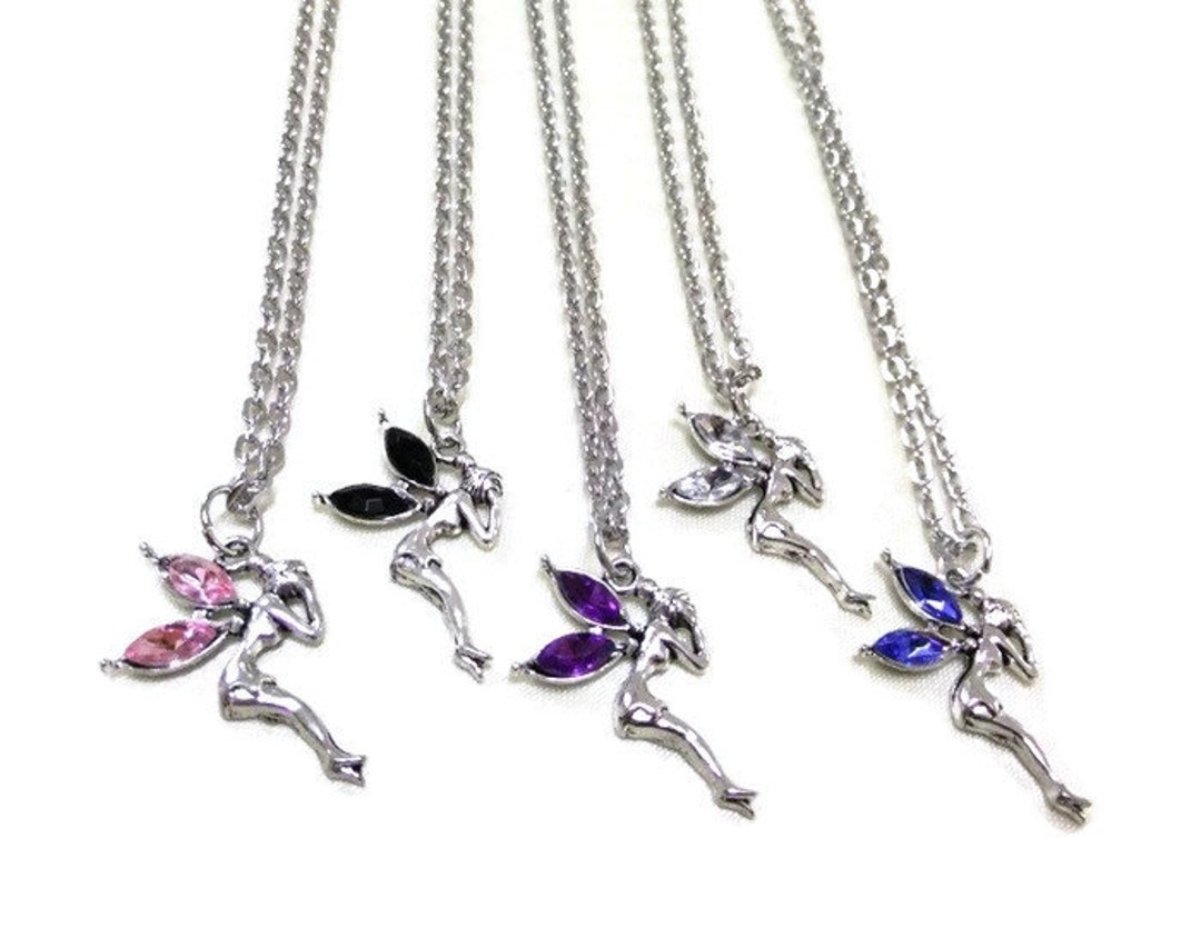 One Rhinestone Fairy Necklace Fairy Jewelry Fairytale Etsy Australia