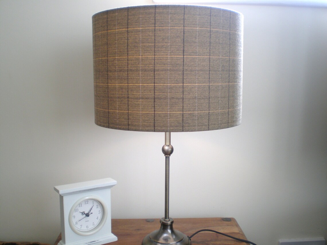 Handmade Lightshade Country Tweed Check Etsy