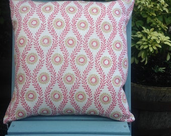 Colefax and Fowler Fabric Cushion Cover - 'Swift' Red