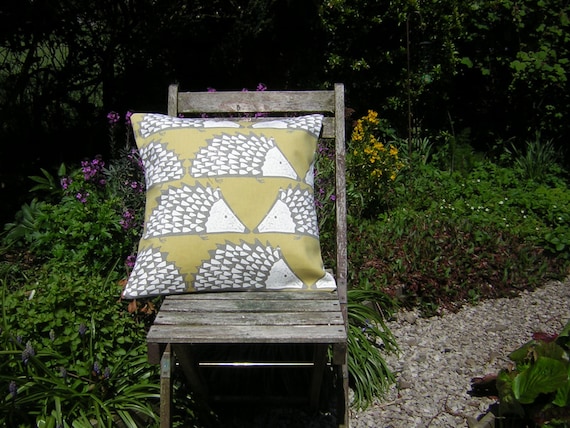 LOVELY CUSHION COVERS IN HARLEQUIN SCION SPIKE THE HEDGEHOG HONEY
