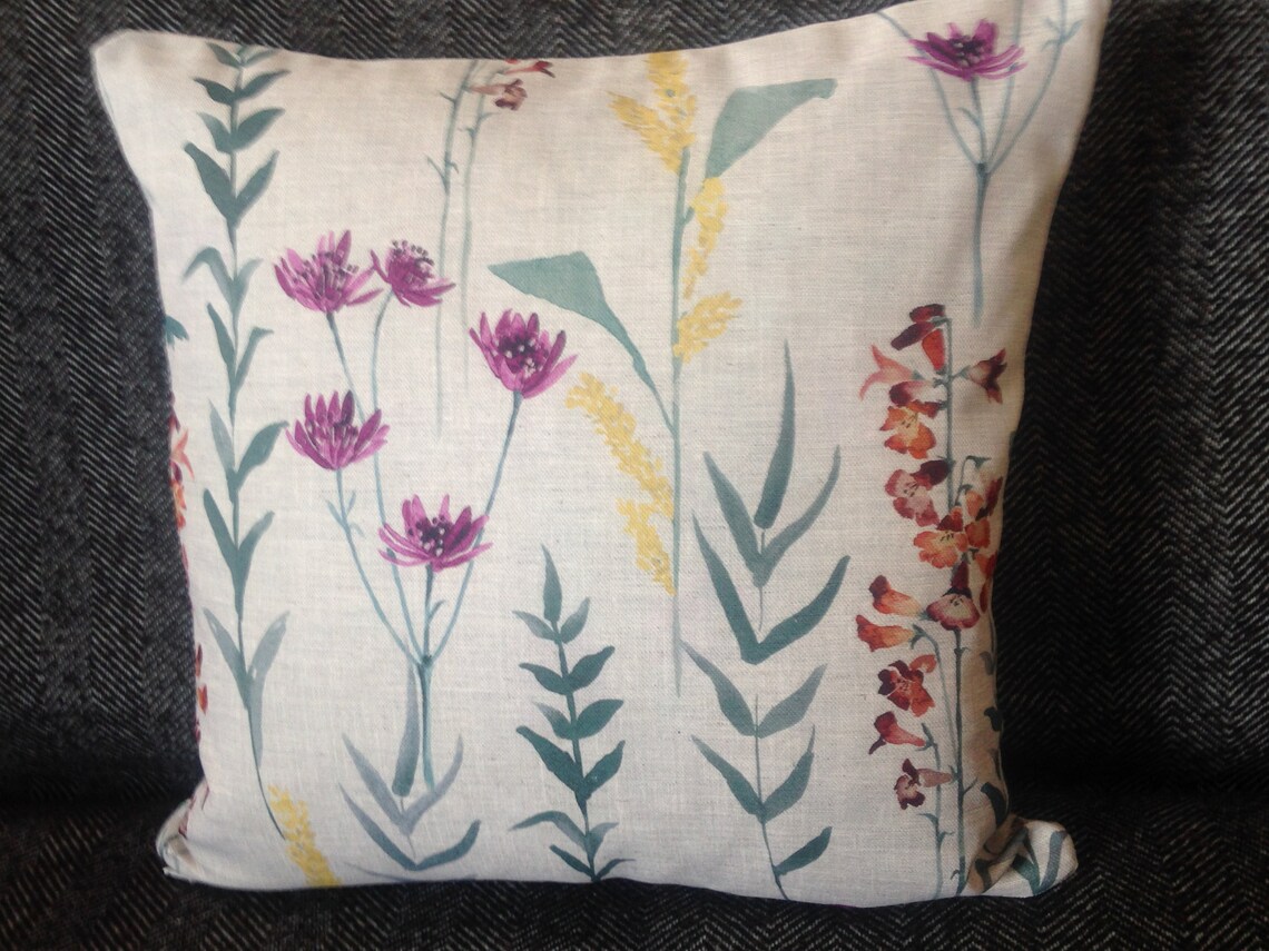 John Lewis Fabric Cushion Cover 'Longstock' Beige Etsy