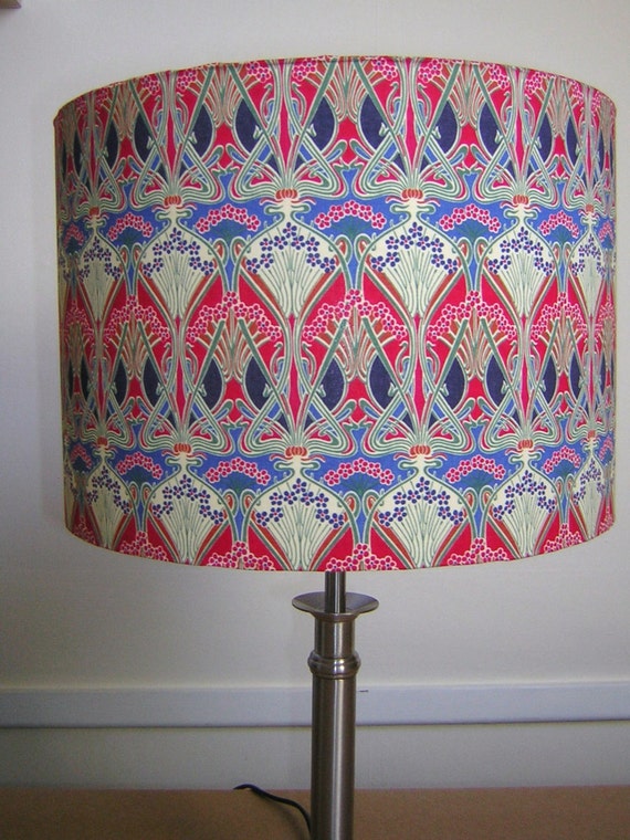 Handmade Lightshade Liberty Fabric Ianthe Red Etsy
