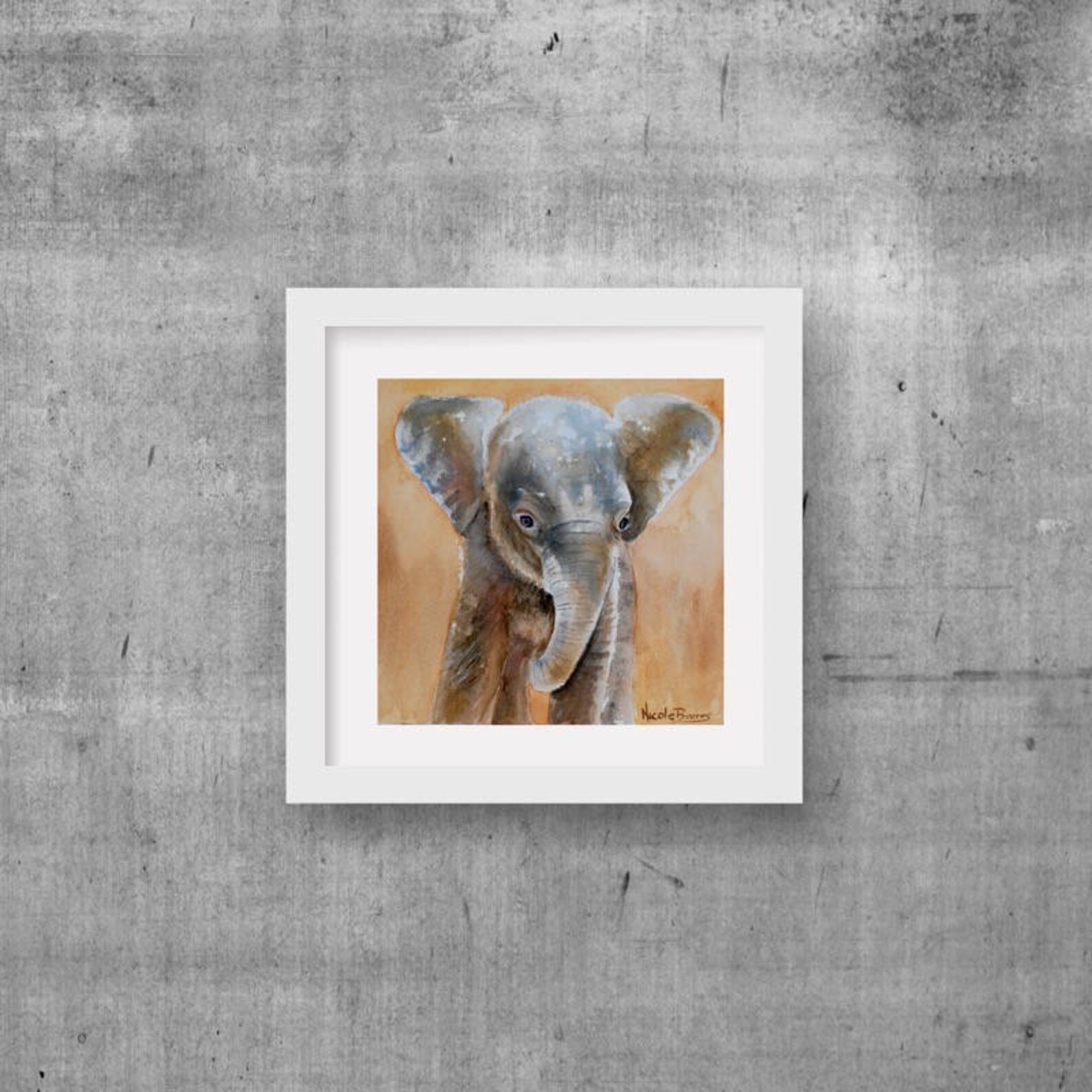 Baby Elephant Baby Room Decor Baby Wall Art Print Elephant Etsy