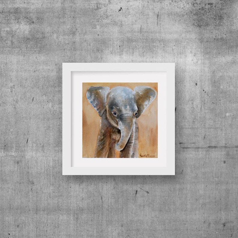Baby Elephant Baby Room Decor Baby Wall Art Print Elephant Etsy