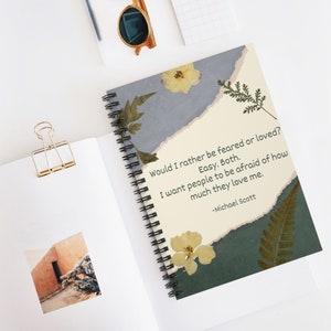 Michael Scott The Office Funny Quote Spiral Notebook - Ruled Line
