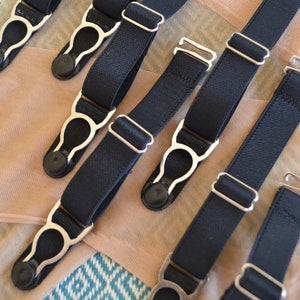 Schwarze Stahl Strumpfhalter Strumpfbänder Clips Premium-Qualität für Strümpfe und Dessous 15 mm breit 5/8 in abnehmbaren abnehmbaren Ersatz