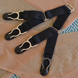 Steel Suspender straps W-Straps Premium Quality garter clips 15mm wide
