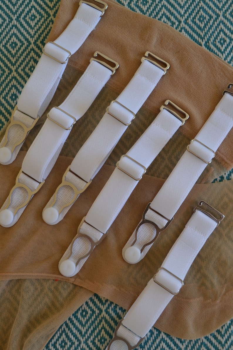 Stahl Strumpfhalter Straps Clips Premium Qualität Set von 4 6 Etsy.de