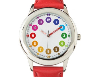Armbanduhr als Lernuhr für Kinder ab 4 Jahren + Download  • Uhr lesen lernen • Waldorf Montessori