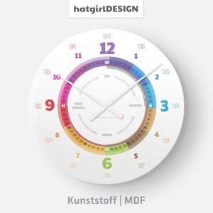 Lernuhrsystem Als Gerauschlose Wanduhr Fur Kinder Inkl Etsy