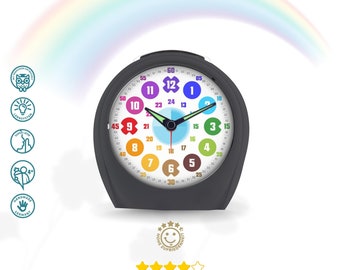 Wecker, Regenbogenuhr, minimalistische Uhr, Sunrise Spectrum: Wachen Sie glücklicher auf mit unserem Regenbogenwecker, modernem Wecker