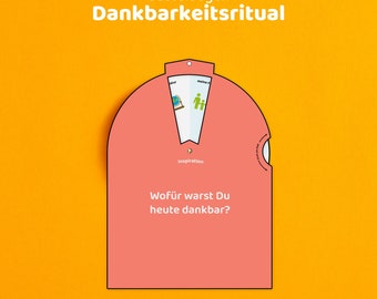 Bastelbogen: Dankbarkeitsritual Drehscheibe