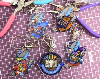 Let's Go On An Adventure In Reading acrylic keychain charms