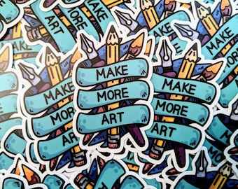 Make More Art - Clear Vinyl Sticker