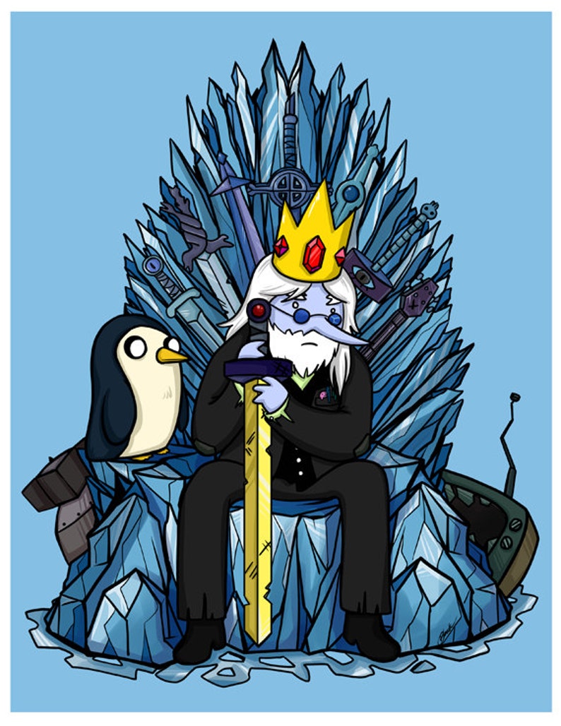 Ice King Simon Game of Thrones Adventure Time Fanart Print Etsy